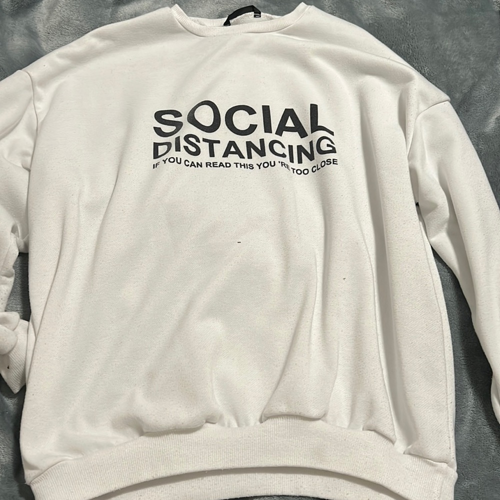 white crew neck